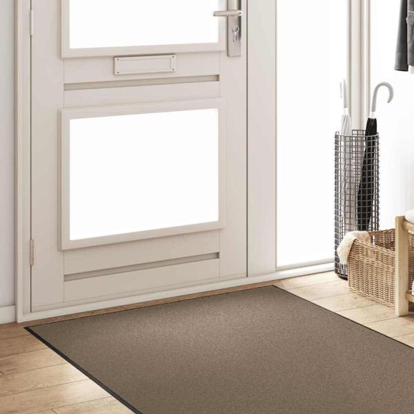 Fußmatte Beige und Schwarz 120 x 300 cm 100% Polyamid