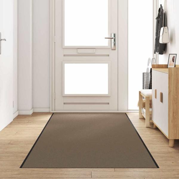 ARDEBO.de - Fußmatte Beige und Schwarz 120 x 400 cm 100% Polyamid