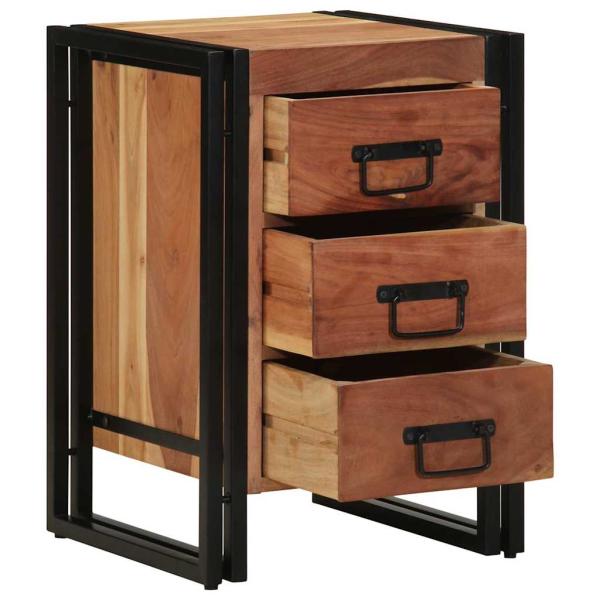 ARDEBO.de - Nachttisch Braun 40 x 40 x 59 cm Massivholz Akazie