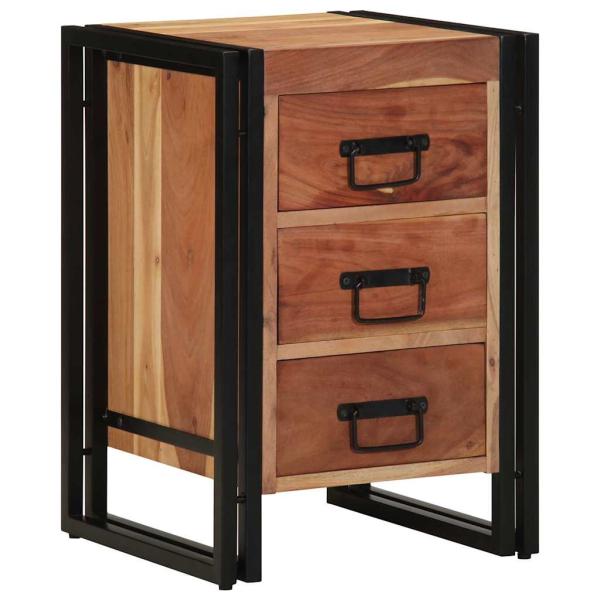 Nachttisch Braun 40 x 40 x 59 cm Massivholz Akazie