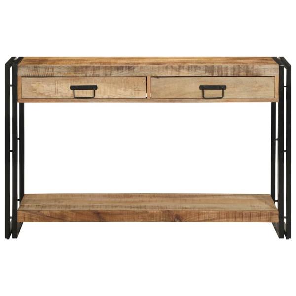 Konsolentisch mit Regal Braun 120 x 33 x 75 cm Massivholz Mango