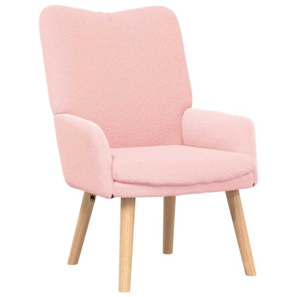 Sessel Rosa 63 x 67 x 94 cm Schafstoff und Sperrholz