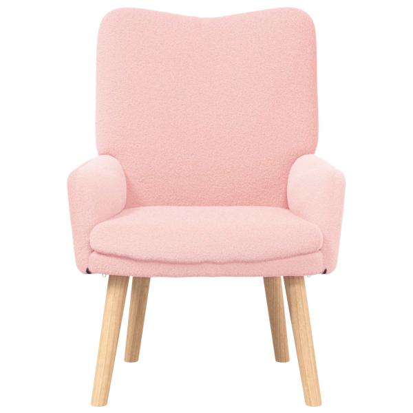 Sessel Rosa 63 x 67 x 94 cm Schafstoff und Sperrholz