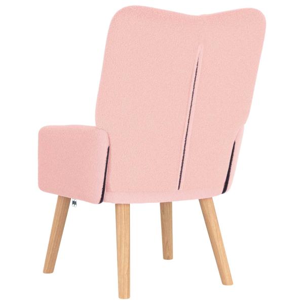 Sessel Rosa 63 x 67 x 94 cm Schafstoff und Sperrholz