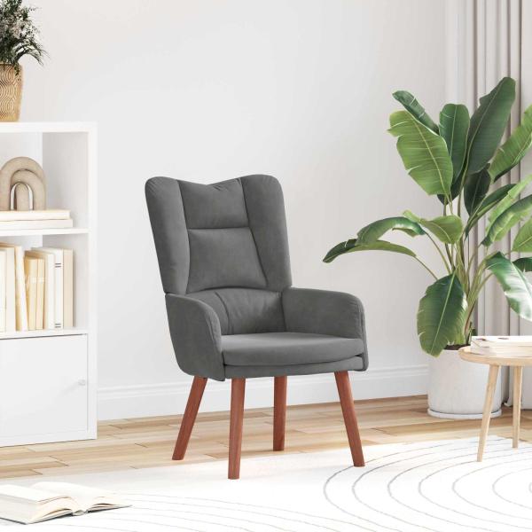 ARDEBO.de - Sessel Dunkelgrau 63 x 67 x 94 cm Samt