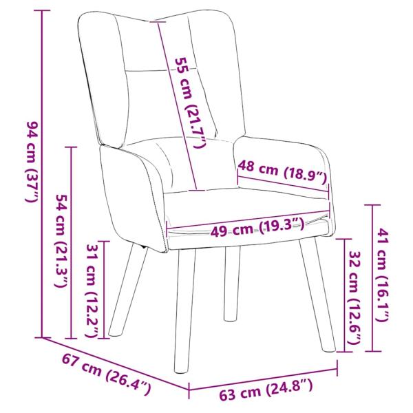 Sessel Dunkelgrau 63 x 67 x 94 cm Samt