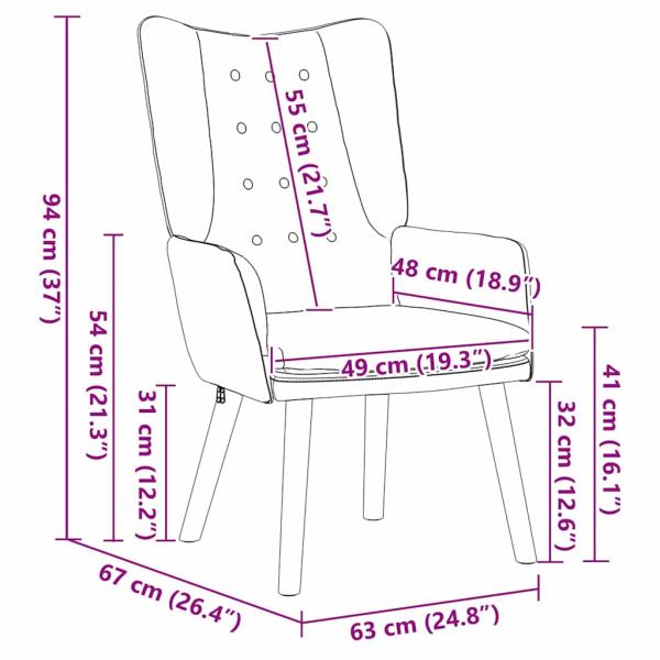 Sessel Dunkelgrün 63 x 67 x 94 cm Samt