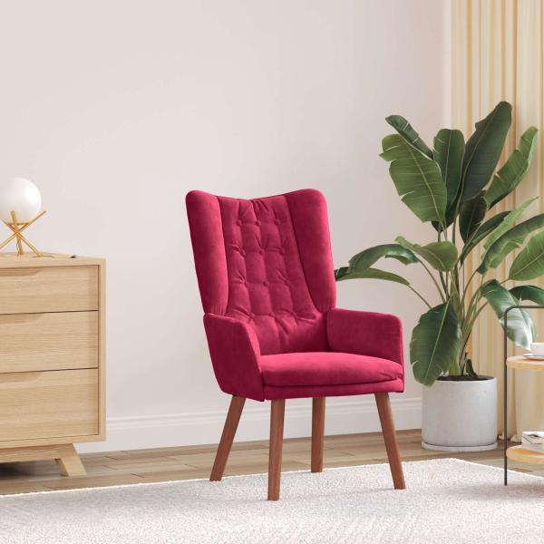 ARDEBO.de - Sessel Weinrot 63 x 67 x 94 cm Samt