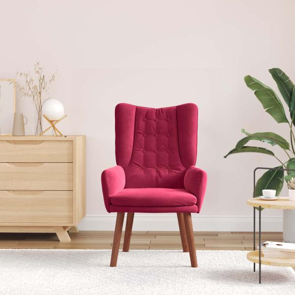 Sessel Weinrot 63 x 67 x 94 cm Samt