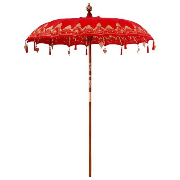 Balinesischer Sonnenschirm Rot 185 x 185 x 260 cm