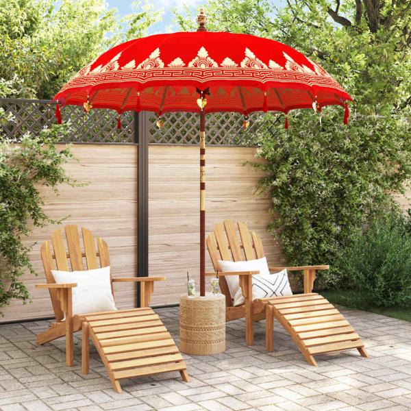 Balinesischer Sonnenschirm Rot 215 x 215 x 260 cm
