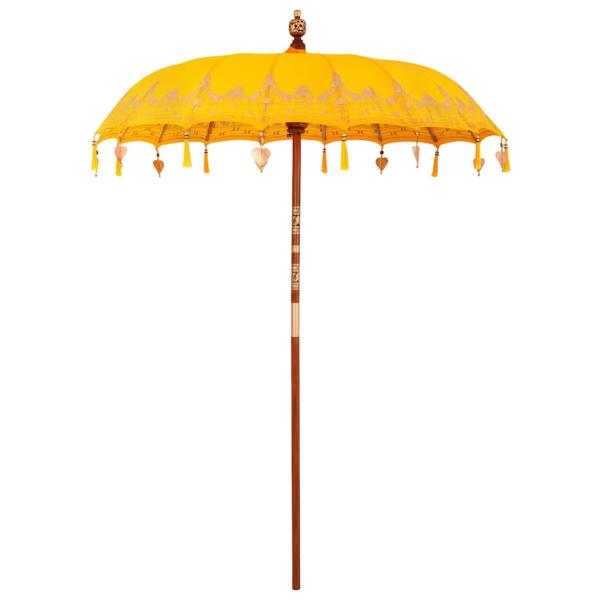 Balinesischer Sonnenschirm Gelb 185 x 185 x 260 cm