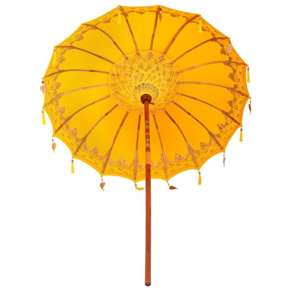 Balinesischer Sonnenschirm Gelb 185 x 185 x 260 cm