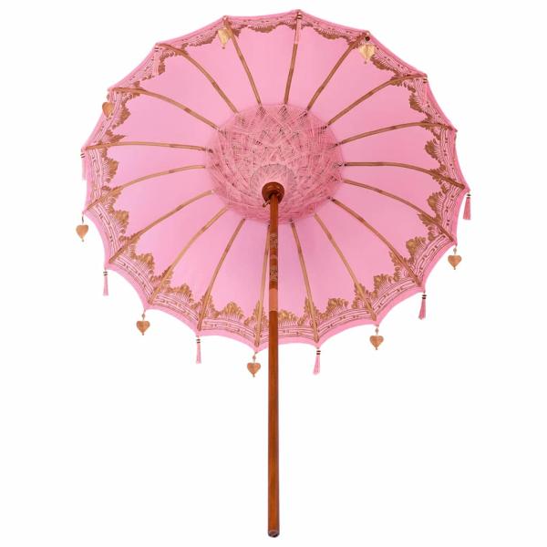 Balinesischer Sonnenschirm Rosa 185 x 185 x 260 cm
