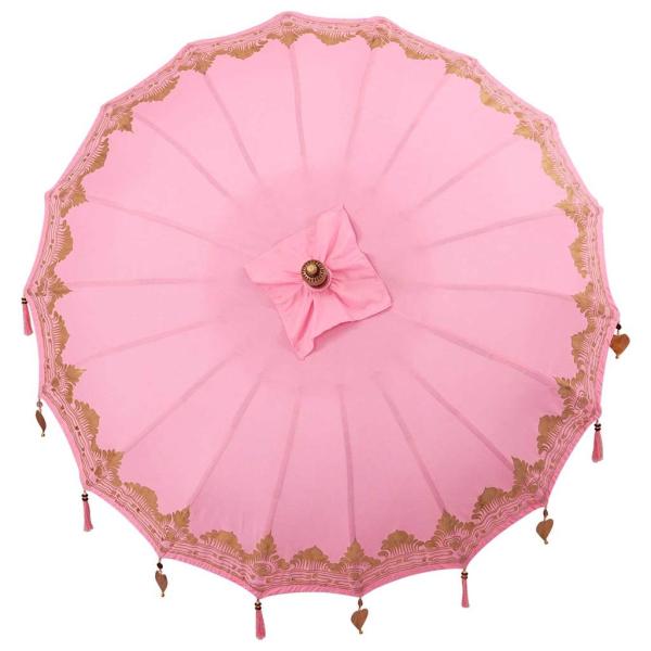 Balinesischer Sonnenschirm Rosa 185 x 185 x 260 cm