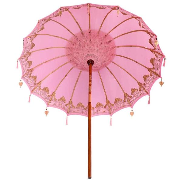 Balinesischer Sonnenschirm Rosa 215 x 215 x 260 cm