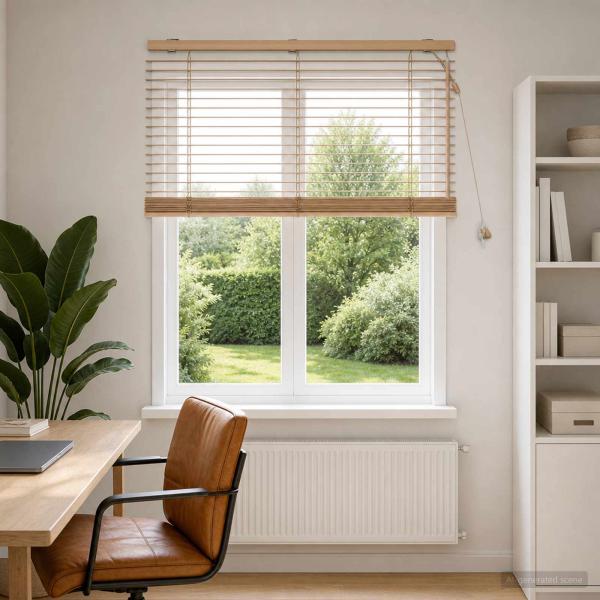 ARDEBO.de - Venezianische Jalousie Eichenoptik 115 x 130 cm 35 mm