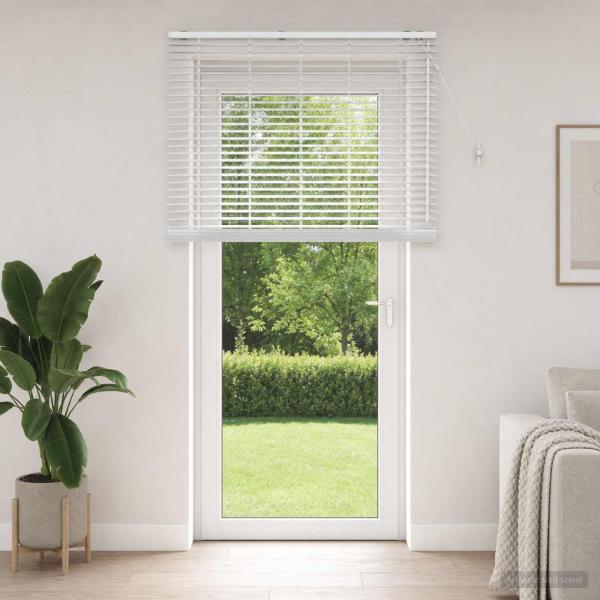 ARDEBO.de - Venezianische Jalousie Weiß 125 x 250 cm 35 mm
