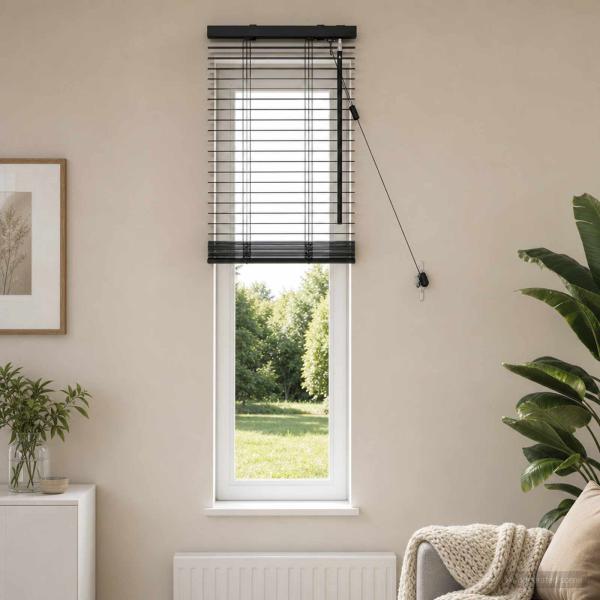 ARDEBO.de - Venezianische Jalousie Schwarz 40 x 130 cm 35 mm