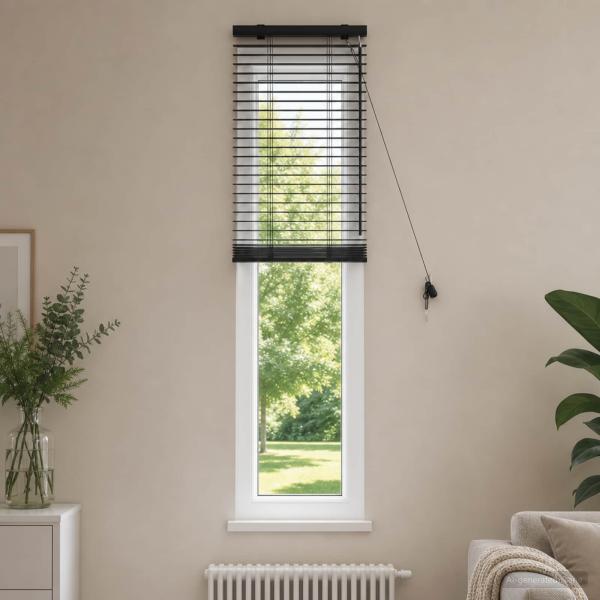 ARDEBO.de - Venezianische Jalousie Schwarz 45 x 160 cm 35 mm