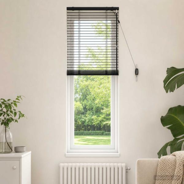 ARDEBO.de - Venezianische Jalousie Schwarz 65 x 160 cm 35 mm