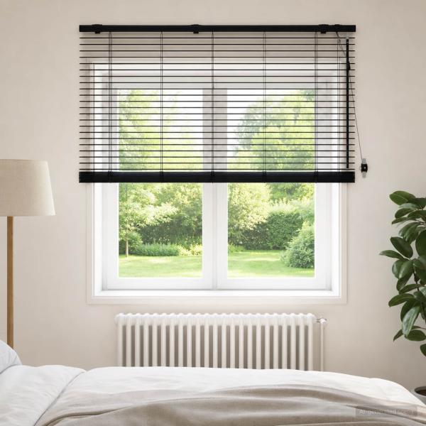 ARDEBO.de - Venezianische Jalousie Schwarz 135 x 160 cm 35 mm