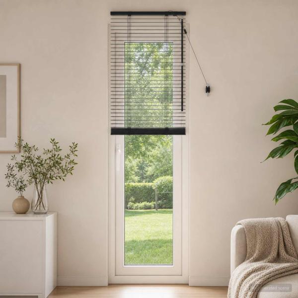 ARDEBO.de - Venezianische Jalousie Schwarz 60 x 250 cm 35 mm