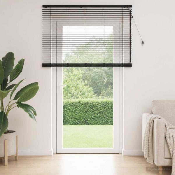 ARDEBO.de - Venezianische Jalousie Schwarz 155 x 250 cm 35 mm