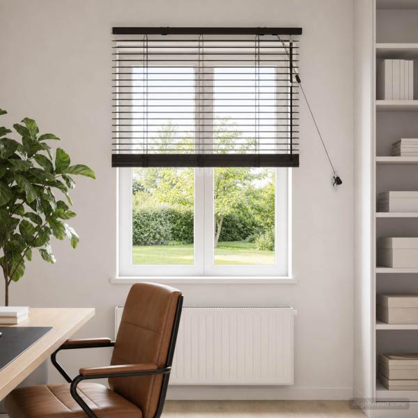 ARDEBO.de - Venezianische Jalousie Dunkelbraun 80 x 130 cm 35 mm