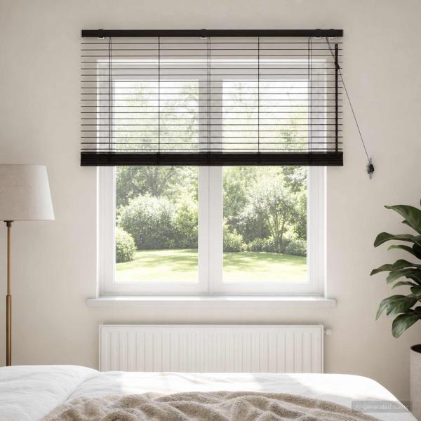 ARDEBO.de - Venezianische Jalousie Dunkelbraun 140 x 130 cm 35 mm