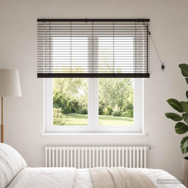 ARDEBO.de - Venezianische Jalousie Dunkelbraun 140 x 160 cm 35 mm