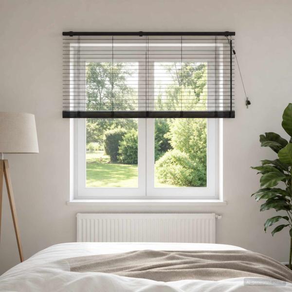 ARDEBO.de - Venezianische Jalousie Dunkelbraun 155 x 160 cm 35 mm