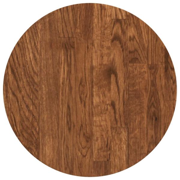 Tischplatte Ø 30 x 4 cm Rund Massivholz Eiche Hellbraun