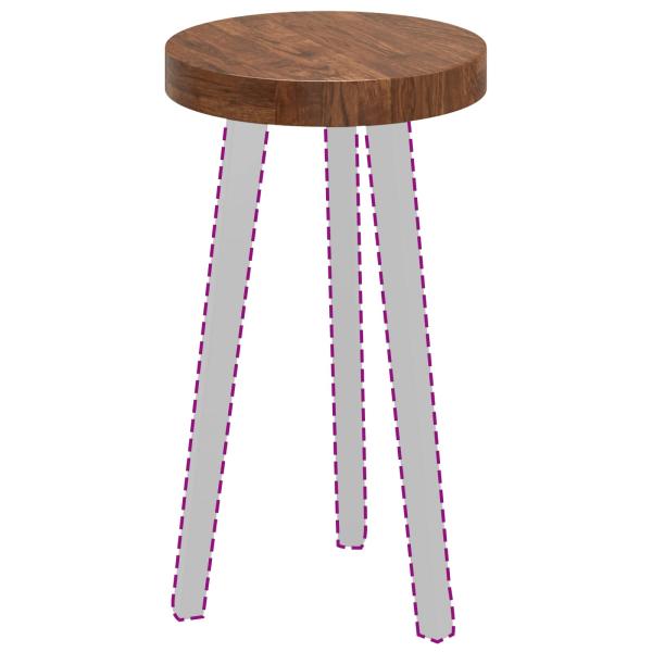 Tischplatte Ø 30 x 4 cm Rund Massivholz Eiche Hellbraun
