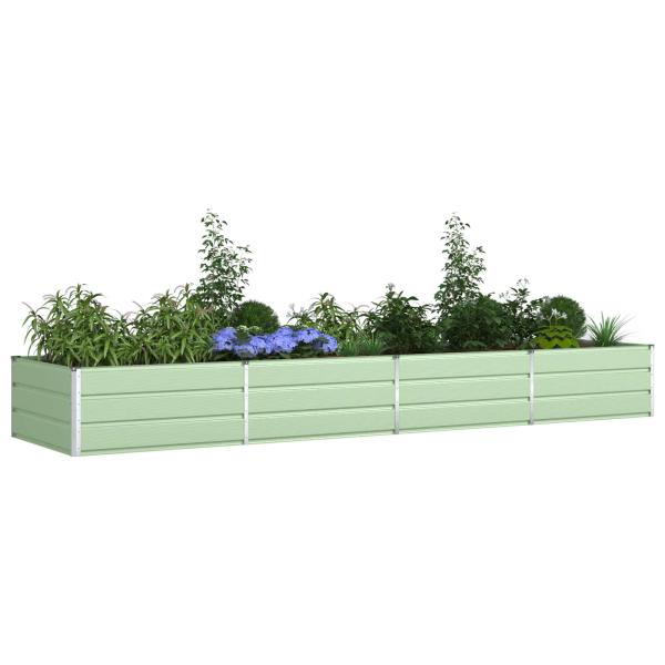 Pflanzkübel Pastellgrün 385 x 100 x 45 cm Verzinkter Stahl