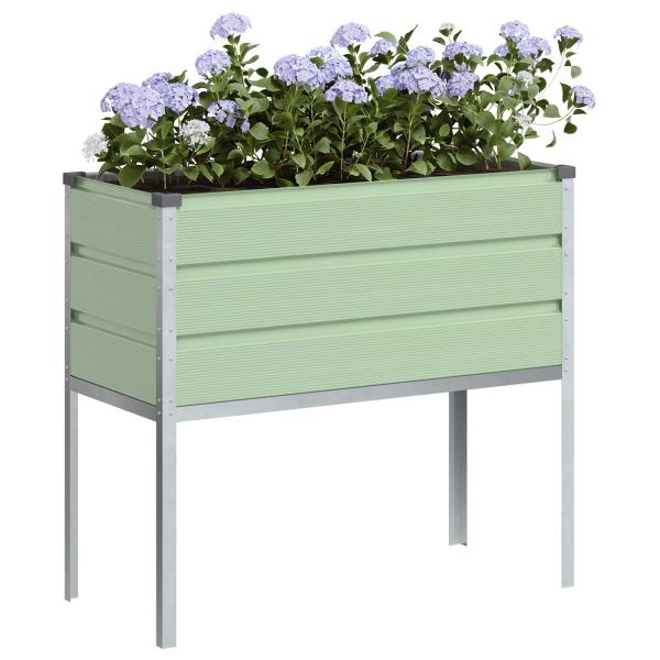 Pflanzkübel Pastellgrün 100 x 45 x 90 cm Verzinkter Stahl