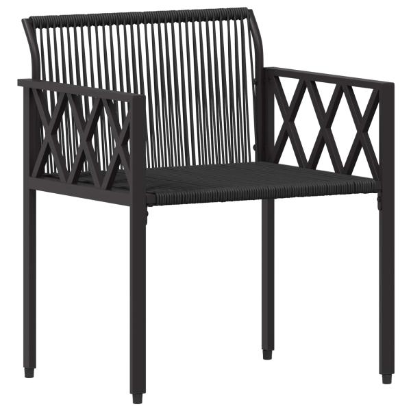 Gartenmöbel-Set 3 stk. Schwarz und Türkis Poly-Rattan