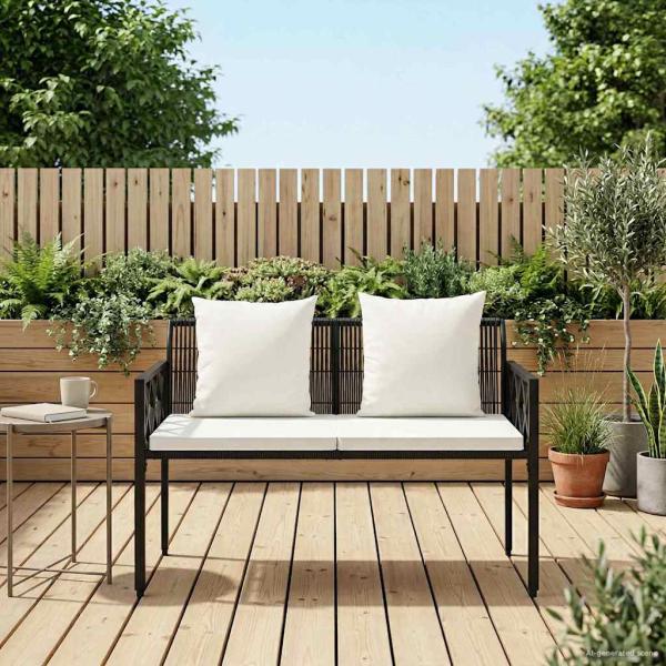 Bänke für Outdoor 2 -Seater 116 x 56 x 75 cm Poly-Rattan