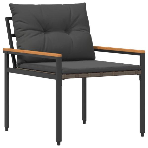 Gartenmöbel-Set 4 Stk. Dunkelgrau Poly-Rattan