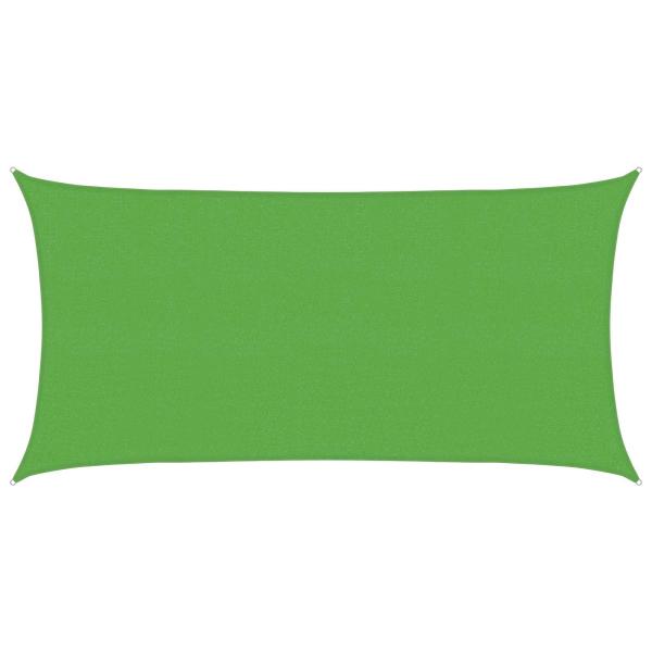 ARDEBO.de - Sonnensegel 2 x 6 m HDPE Rechteckig Hellgrün