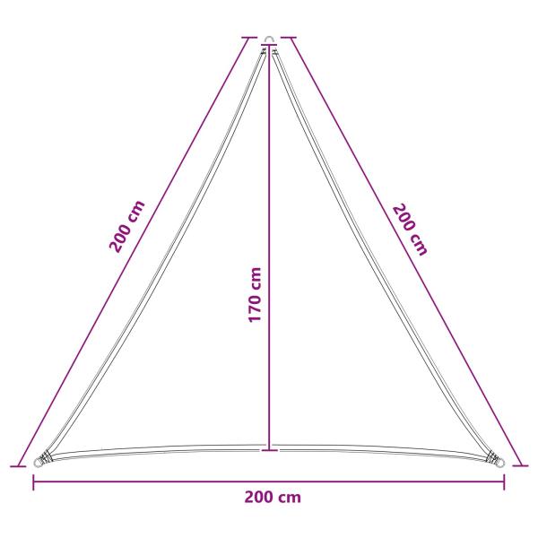 Sonnensegel Hellgrün 2 x 2 x 2 m HDPE