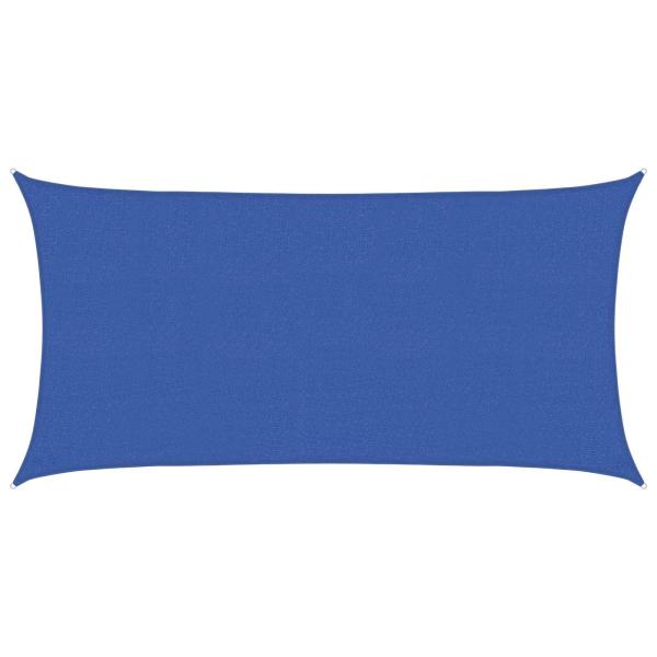 ARDEBO.de - Sonnensegel 2 x 6 m HDPE Rechteckig Blau