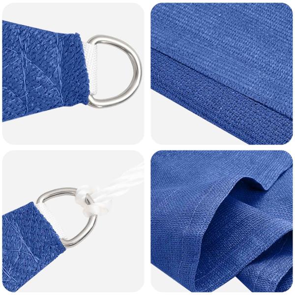 Sonnensegel 2 x 6 m HDPE Rechteckig Blau