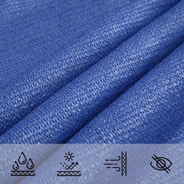 Sonnensegel 2 x 6 m HDPE Rechteckig Blau