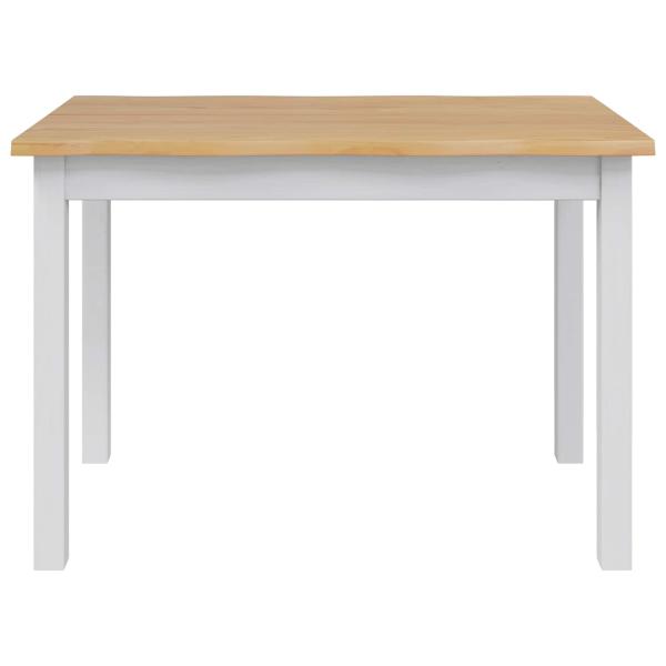 Esstisch EKAI Weiß 112 x 70 x 76,5 cm Massives Kiefernholz