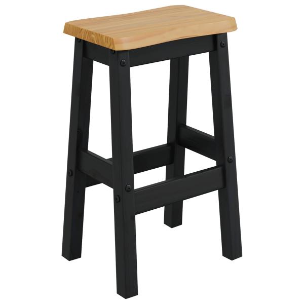 Hoher Barhocker EKAI 2 Stk. Schwarz 40 x 29 x 63 cm