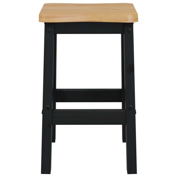 Hoher Barhocker EKAI 2 Stk. Schwarz 40 x 29 x 63 cm
