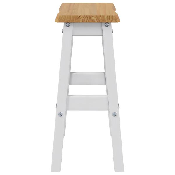 Hoher Barhocker EKAI 2 Stk. Weiß 40 x 29 x 63 cm