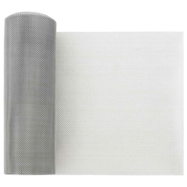 ARDEBO.de - Mesh Bildschirm 20 x 1000 cm 20 Mesh Edelstahl 201 Silber