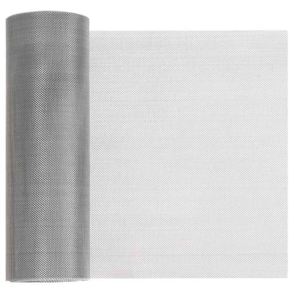 ARDEBO.de - Mesh Bildschirm 20 x 1000 cm 30 Mesh Edelstahl 201 Silber
